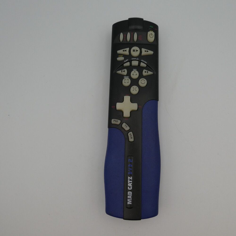 Mad Catz DVD2 Remote Control for PlayStation 2 PS2 TV VCR Tested Working